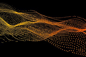 Rhythmic Dot Pattern Following Sine Wave Mathematical Curves Abstract Geometric Design Art