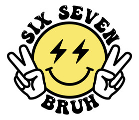six seven bruh sticker