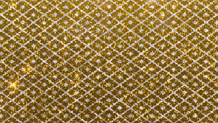 Sparkling Golden Hanabishi / Japanese Pattern Seamless Texture