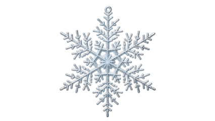 Elegant shimmering snowflake ornament for winter holidays and festive celebrations