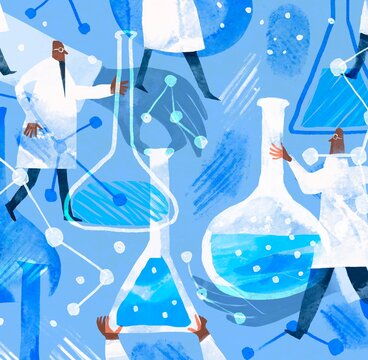 Scientists are conducting experiments with drugs