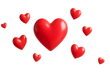 Modern 3D Red Hearts Background with Soft Bokeh &ndash; Romantic Valentine&rsquo;s Day Love Wallpaper