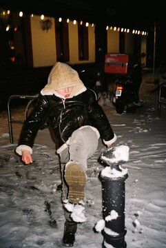 Night Snow Play