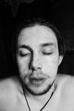 A young man after a beauty routine 