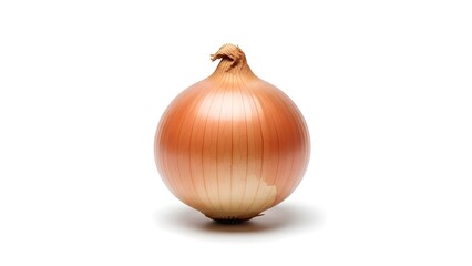 Fresh, Ripe Onion on a Clean White Background, Isolated