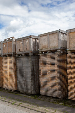 Stacked wooden boards
