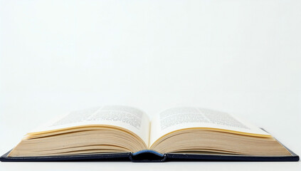 Open book with blank pages invites new world exploration