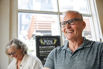 Happy seniors enjoying a relaxing day