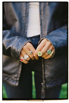 Woman's hands in jewelry