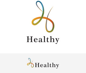 H letter logo design, initial letter H for medical, health, fitness, growth, herbal. H letter vector symbol with simple, modern, and circular style for brand identity business logo element.
