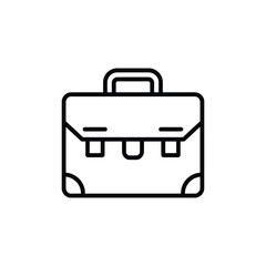 Simple outline icon of a classic briefcase or portfolio bag
