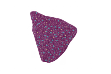 Purple polka dot tortilla chip isolated on transparent