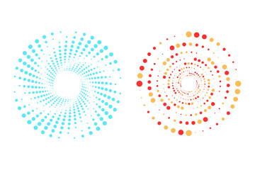 Dotted Spiral Vortex with Hypnotic  Swirl, Abstract Circular Motion and Minimal Optical Illusion Design