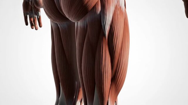 Detailed 3D Animation of Human Posterior Leg Anatomy