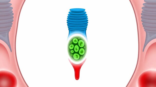 Detailed animation of retinal rod photoreceptor cells in scotopic vision