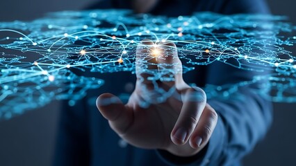 Global network connectivity and data interaction by human hand