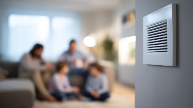 Air vent and family gathering at home
