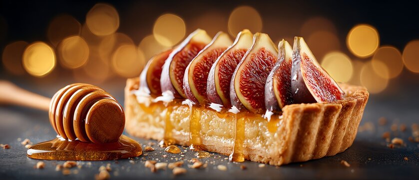 Fig and honey tart with almond frangipane