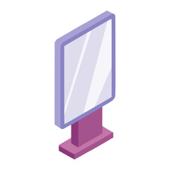 lightbox street advertising flat color vector illustration template design