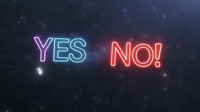揺れるYESとNOが選択の葛藤を象徴する光のシーン