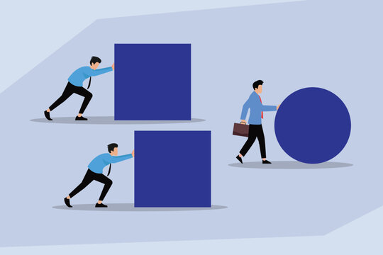 Working Smarter Not Harder: Efficiency and Innovative Solution 2d flat vector illustration