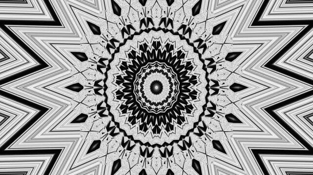 black white spiral loop, monochrome spiral kaleidoscope, black and white geometric loop, hypnotic spiral pattern, spiral line motion, seamless kaleidoscope animation, abstract monochrome rotation, 