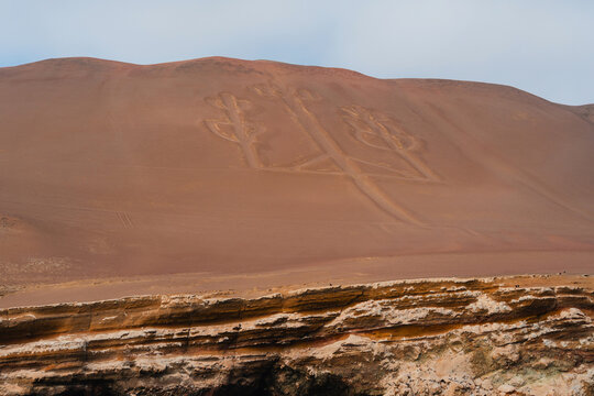 Candelabra of Paracas seen from the Pacific Ocean 