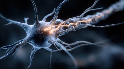 Neurons nerve portraying loyalty currents in a conceptual design representing neural patterns and connectivity