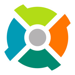 FOUR STEP GEOMETRIC INFROGRAPHIC