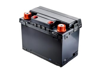 Car battery isolated on transparent or white background