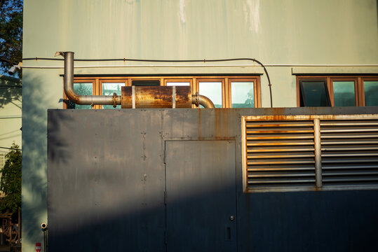 Industrial Architecture with Pipe and Vent