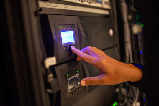 User Interacting with Server Control Panel