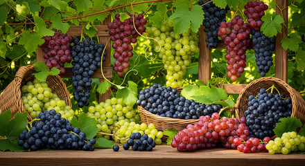 Pictures of grapes and their various types and origins