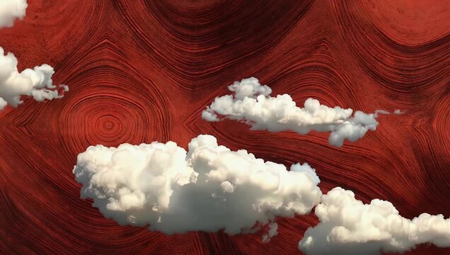 4K footage of a red textured background with lighter cloud like areas perfect for graphic design projects digital artwork website backgrounds or modern social media content