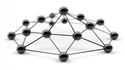 A molecule composed of multiple spheres representing the fundamental building blocks of emotional networks and connectivity
