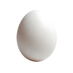 Single White Chicken Egg with Subtle Brown Tones isolated on a transparent background white egg food