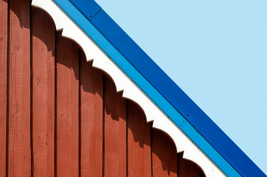 Abstract roof detaIl of traditional wooden house