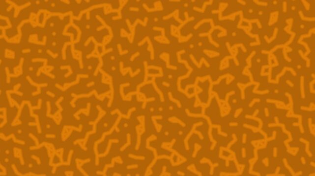 Turbular seamless pattern creates a brown background with abstract orange shapes.