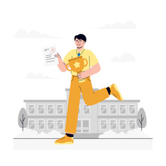 Best Student receiving award Illustration