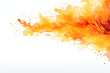 Vibrant Pigment Burst: Abstract Orange Powder