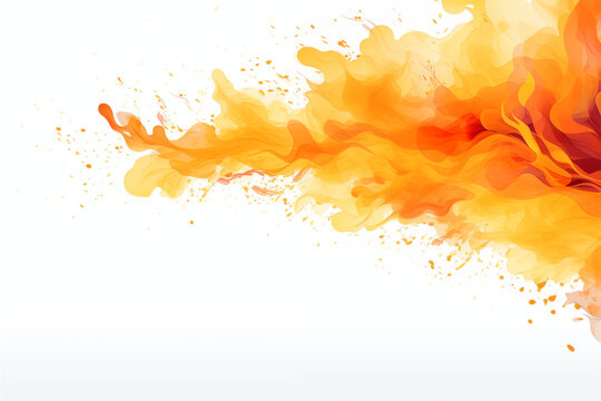 Vibrant Pigment Burst: Abstract Orange Powder