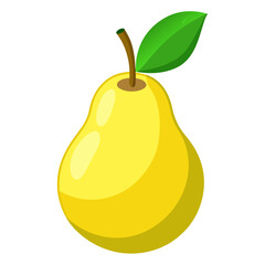 pear on white