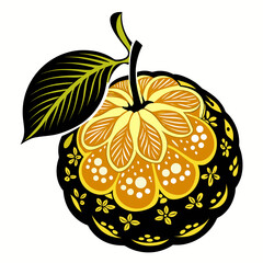 ugli fruit silhouette vector