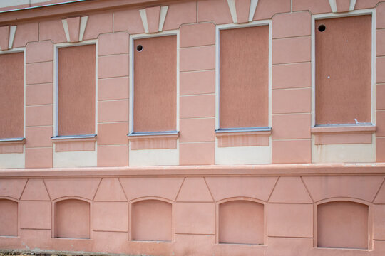 Pink house facade