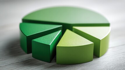 Colorful and engaging representation of a pie chart in various sizes to illustrate budget allocation dynamics