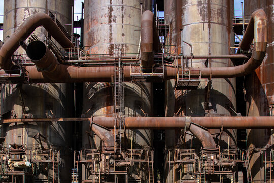 Old rusty industrial plant