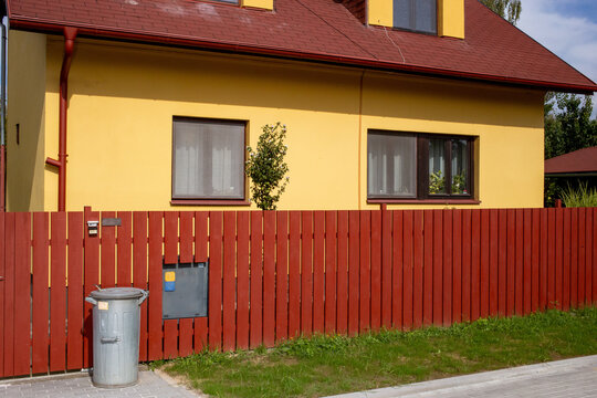 Residential house with garden fence