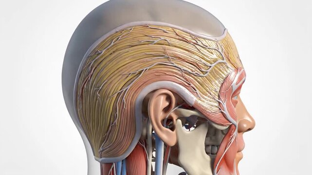 Detailed 3D Anatomy of Human Superficial Temporal Fascia and Scalp