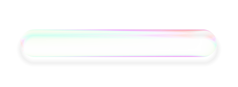 Liquid Glass Rounded UI Panel with Glare Effect on Transparent Backdrop, Ratio 5:1, for Notification and Popup