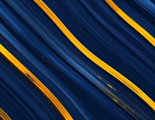 Abstract swirling diagonal stripes in blue and gold colors